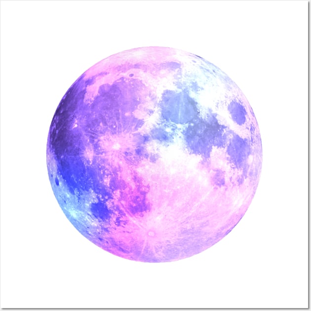 Watercolor Purple Moon Wall Art by aterkaderk